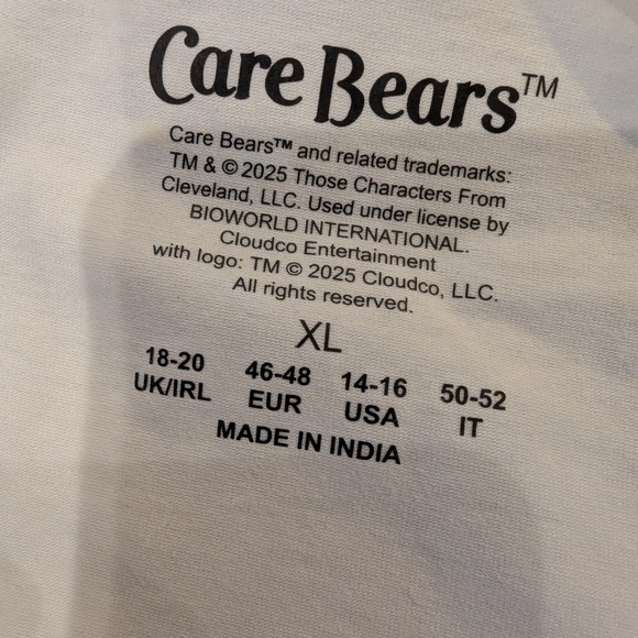 Care bears Women's White & Pink Love A Lot Sleepwear Set Size XL 14/16 - Picture 6 of 8